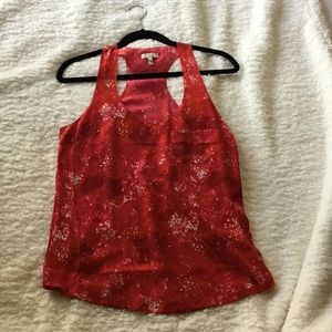 Joie Red Silk Sleeveless Top